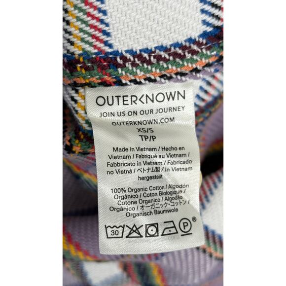 Outerknown Button Front Long Sleeve Blanket Shirt Womens Size XS/S Purple New - Picture 7 of 9